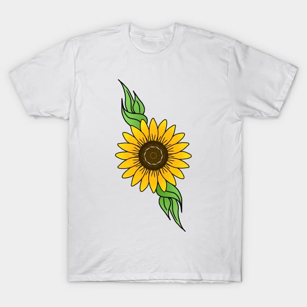 Sunny Day Sunflower T-Shirt by TheDoodlemancer